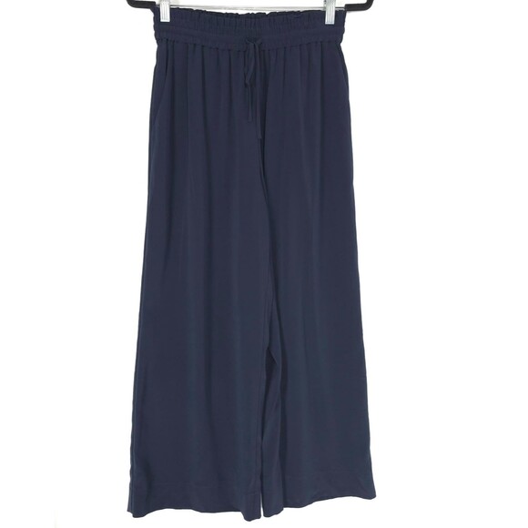 Co Pants - CO COLLECTION Women's Pants SMALL Wide Leg Navy Elastic Waist FABRIC JAPANESE